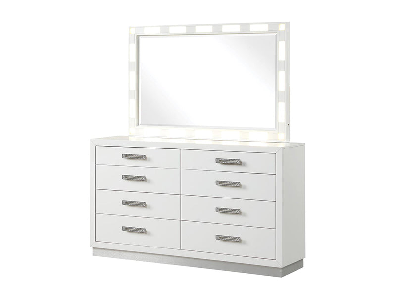 Coco 67" Wide 8 Drawer Dresser With Mirror