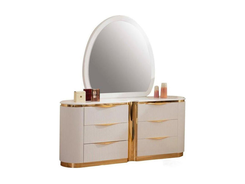 Laurag 6 Drawer Dresser With Mirror