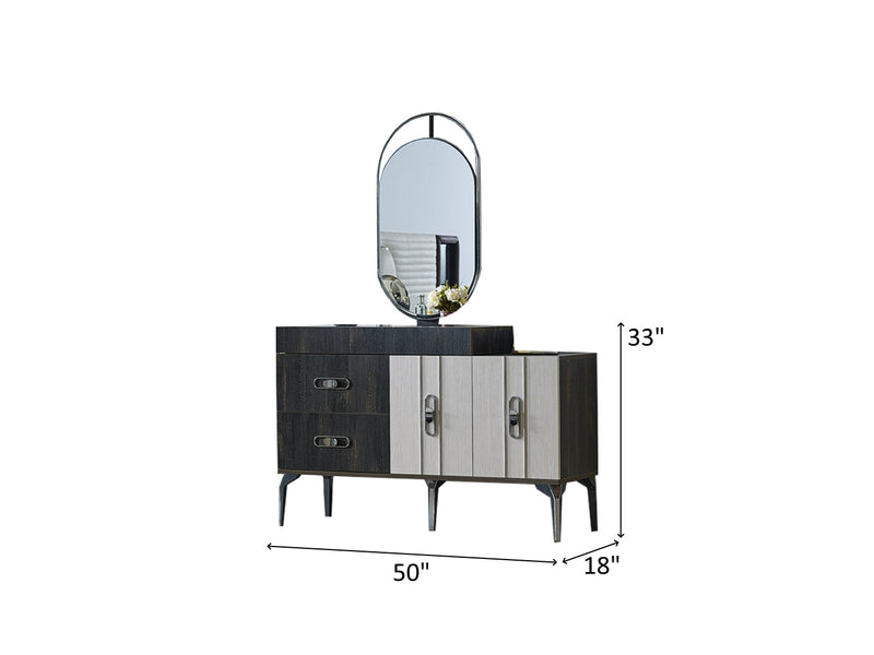 Nero 50" Wide Dresser With Mirror