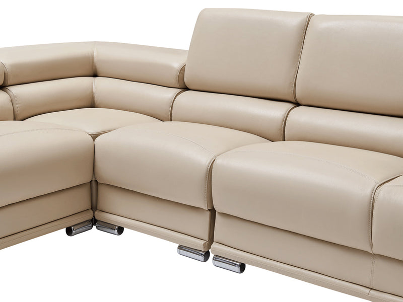 2119 126" / 102" Wide Leather Sectional