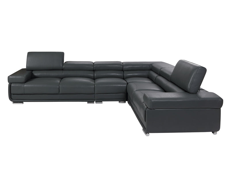 2119 126" / 102" Wide Leather Sectional