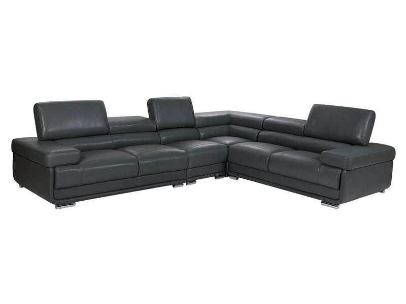 2119 126" / 102" Wide Leather Sectional