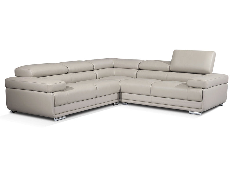 2119 126" / 102" Wide Leather Sectional