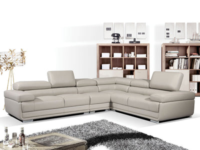 2119 126" / 102" Wide Leather Sectional