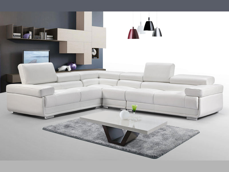 2119 126" / 102" Wide Leather Sectional