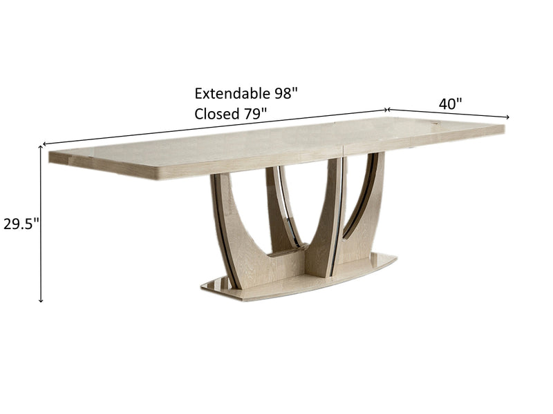 Ambra 98" / 79" Wide Extendable Dining Table