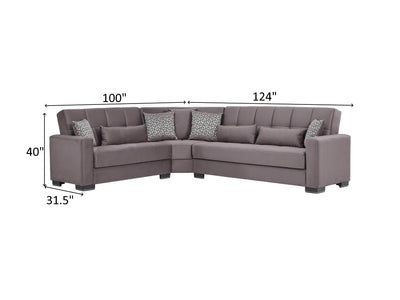 Armada 124" / 100" Wide Convertible Sectional