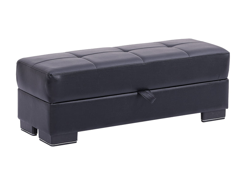 Armada Leather 94" Wide Convertible Sectional