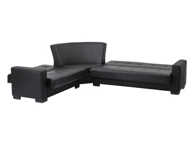 Armada Leather 124" / 100" Wide Convertible Sectional