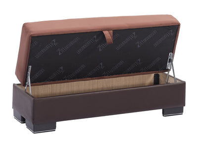 Armada Partial Leather 94" Wide Convertible Sectional