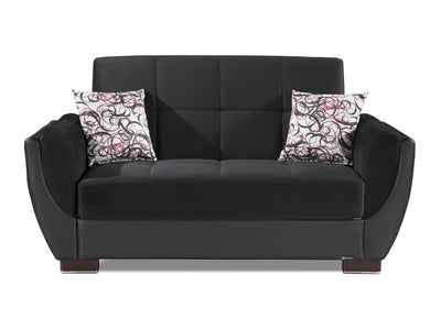 Armada Air Partial Leather 63" Wide Convertible Loveseat