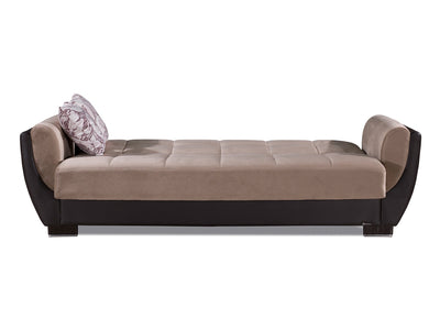 Armada Air Partial Leather 87" Wide Convertible Sofa