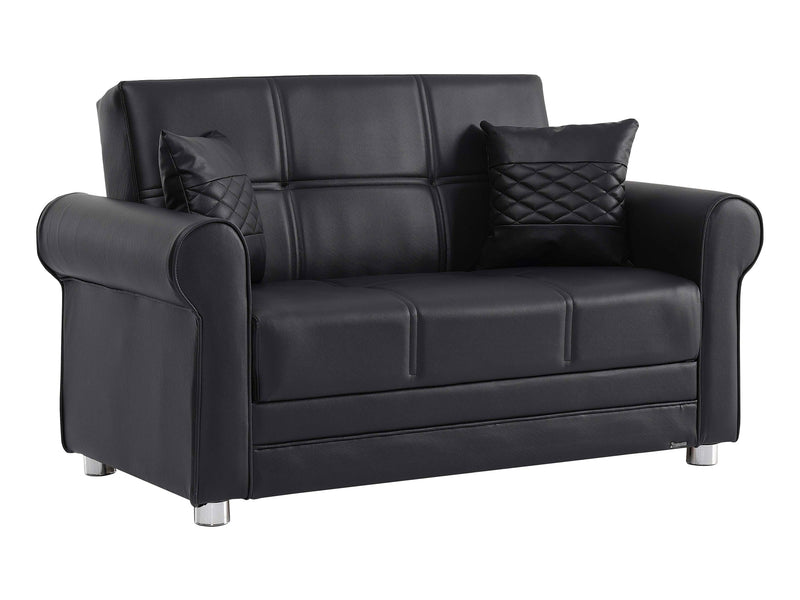 Avalon Otto 62" Wide Convertible Leather Loveseat