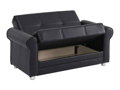 Avalon Otto 62" Wide Convertible Leather Loveseat