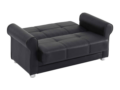 Avalon Otto 62" Wide Convertible Leather Loveseat