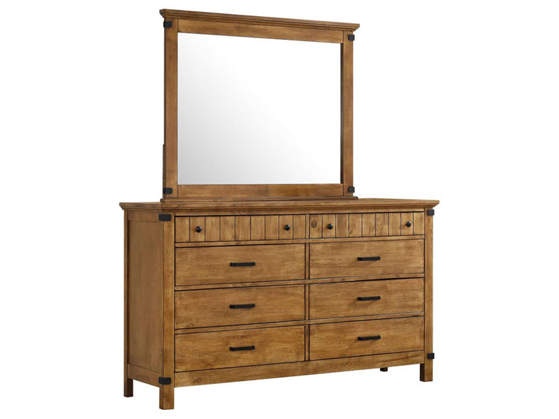 Brenner 66" Wide 8 Drawer Dresser With Mirror
