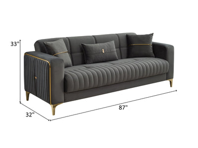 Carmela 87" Wide Convertible Sofa