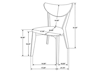 Alfredo 17.5" Wide Dining Chair (Set of 2)