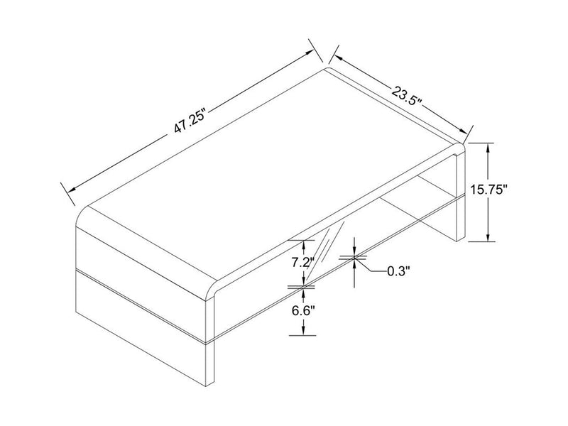 Airell 47.2" Wide Coffee Table