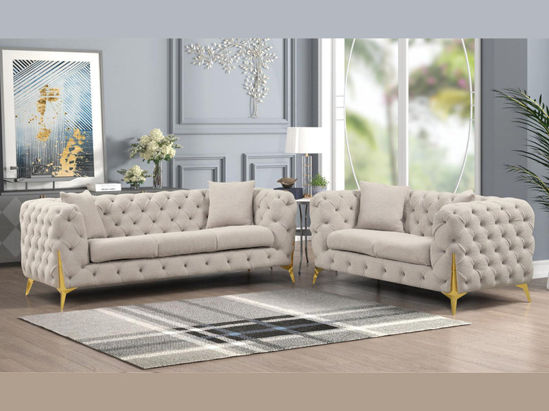 Contempo 67.3" Wide Tufted Loveseat