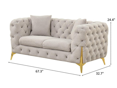 Contempo 67.3" Wide Tufted Loveseat