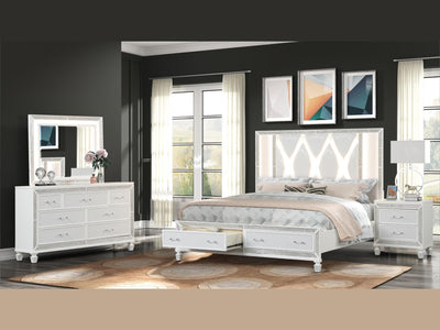 Crystal 63.5" Wide 7 Drawer Dresser With Mirror