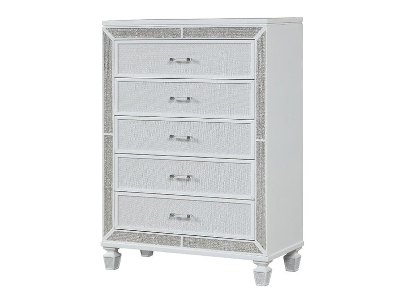 Crystal 37" Wide 5 Drawer Chest