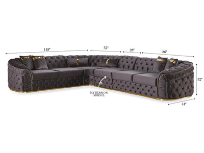 Empi Dakota 146" / 118" Wide Sectional