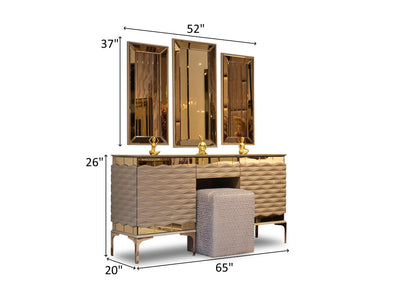 Elite 65" Wide Dresser With Mirror