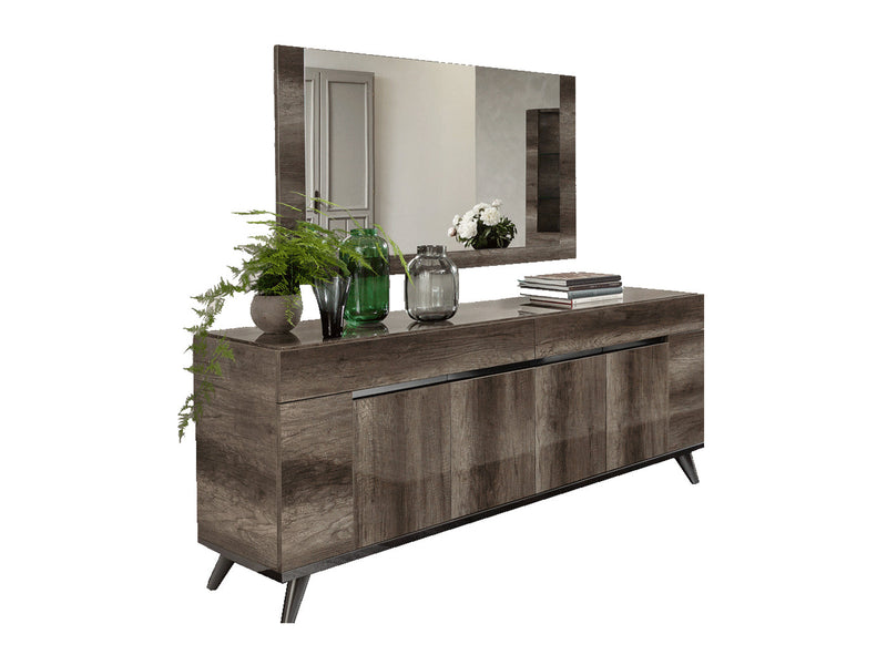 Medea 80" Wide 4 Door Buffet With Mirror