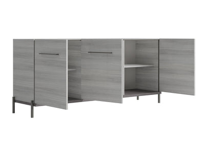 Mia 72.8" Wide 3 Door Buffet With Mirror