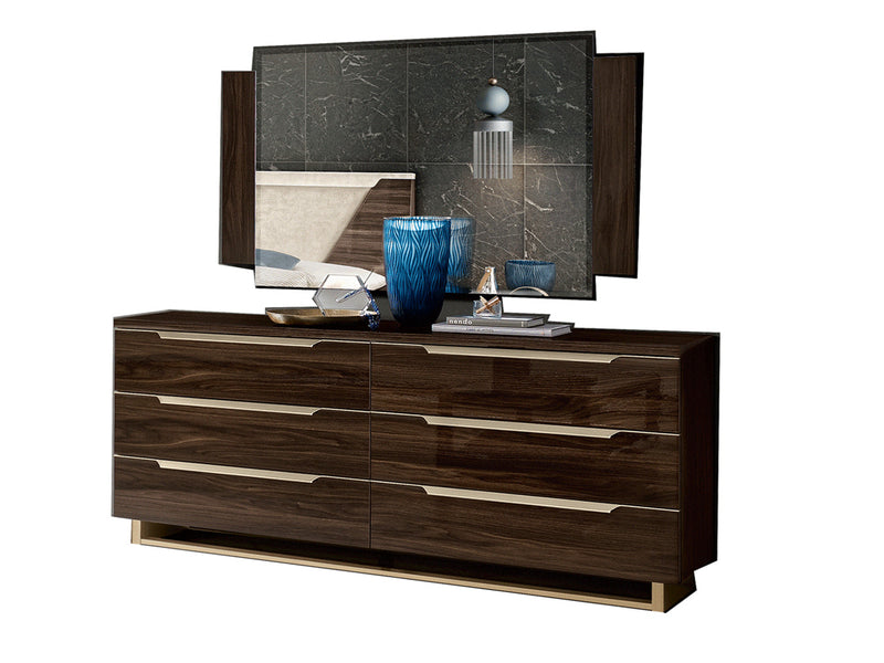 Smart Esf 68" Wide 6 Drawer Dresser With Mirror