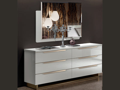Smart Esf 68" Wide 6 Drawer Dresser With Mirror