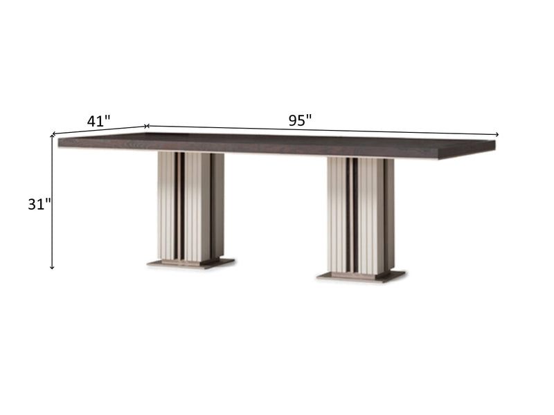 Galante 95" Wide 6 Person Dining Table