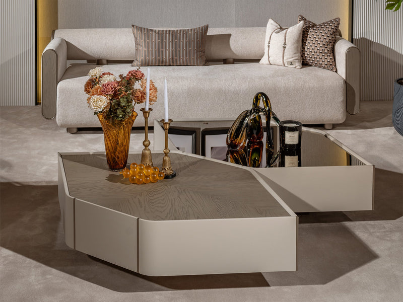 Ricamo 68" Wide Coffee Table Set