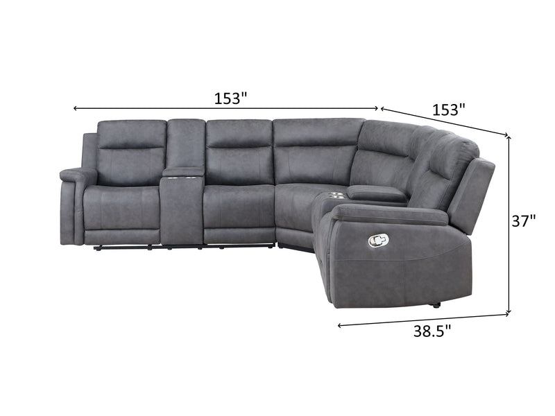 U1797 153" / 153" Wide Recliner Sectional