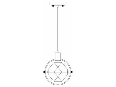 Hollywood Cube Single 7" Wide Chandelier