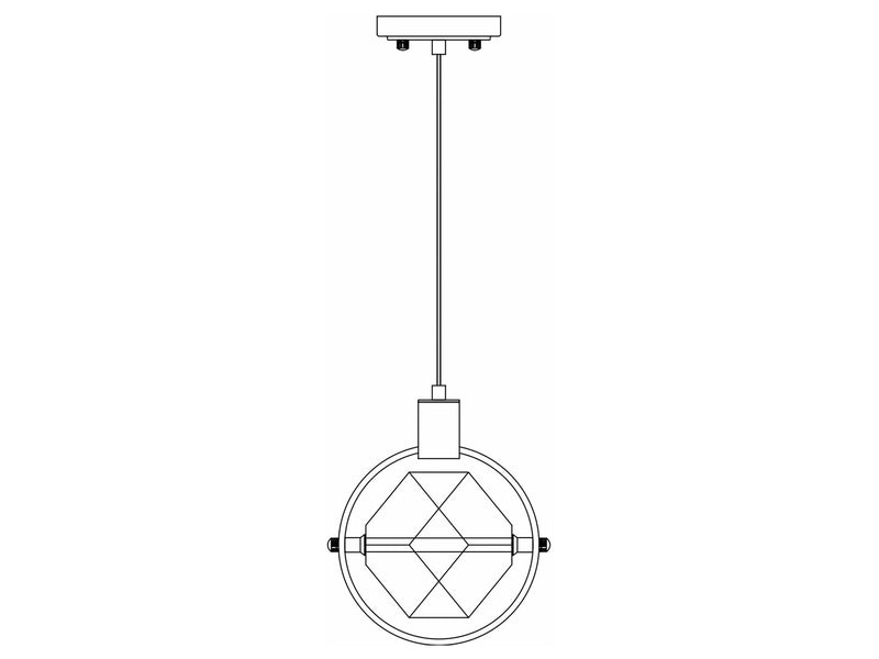 Hollywood Cube Single 7" Wide Chandelier