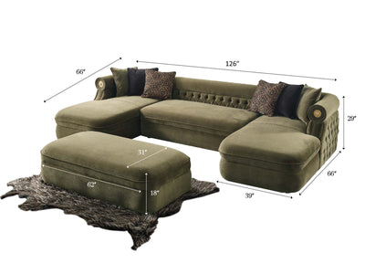 Empi Idaho 126" Wide Tufted Sectional