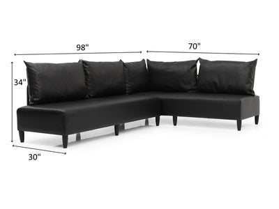 Inferno 98" / 70" Wide Leather Sectional