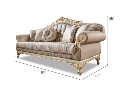 Kardelen 64" Wide Tufted Traditional Loveseat