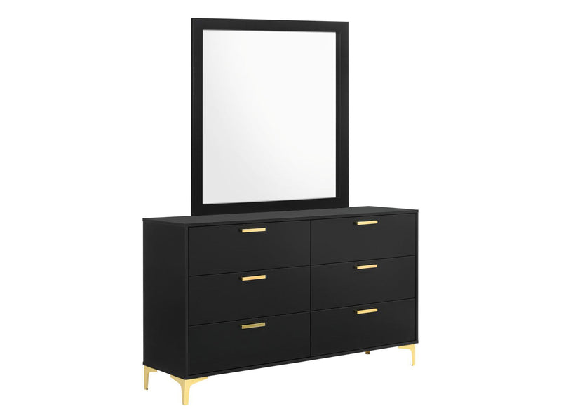 Kendall 58.5" Wide 6 Drawer Dresser With Mirror