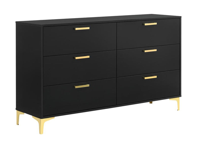 Kendall 58.5" Wide 6 Drawer Dresser With Mirror