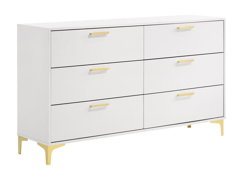 Kendall 58.5" Wide 6 Drawer Dresser With Mirror