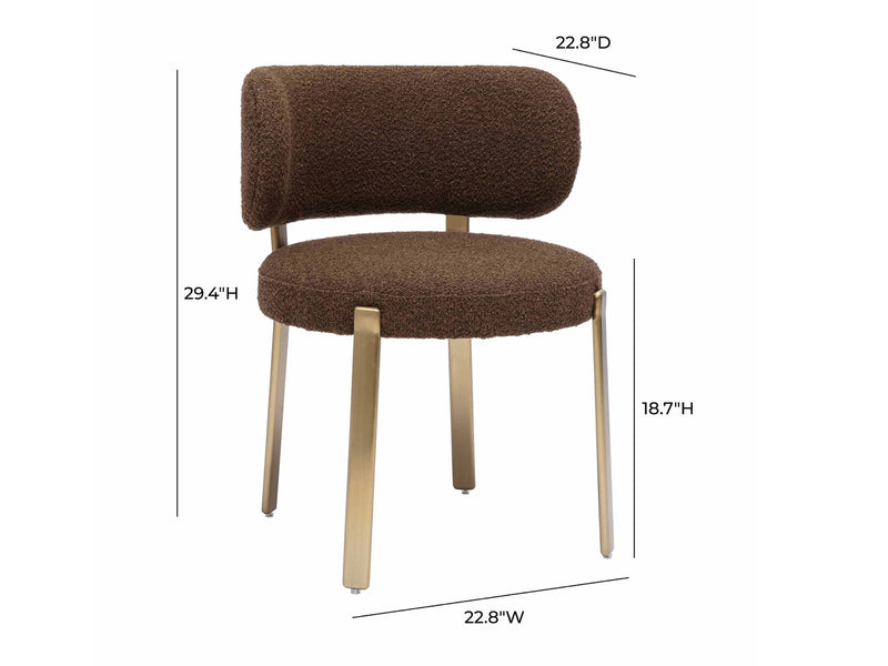 Margaret 22.8" Wide Boucle Dining Chair