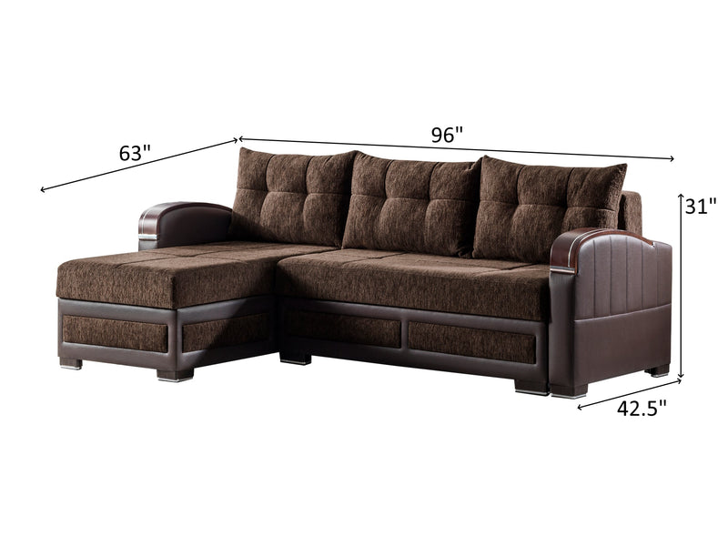 Maya 96" Wide Convertible Sectional