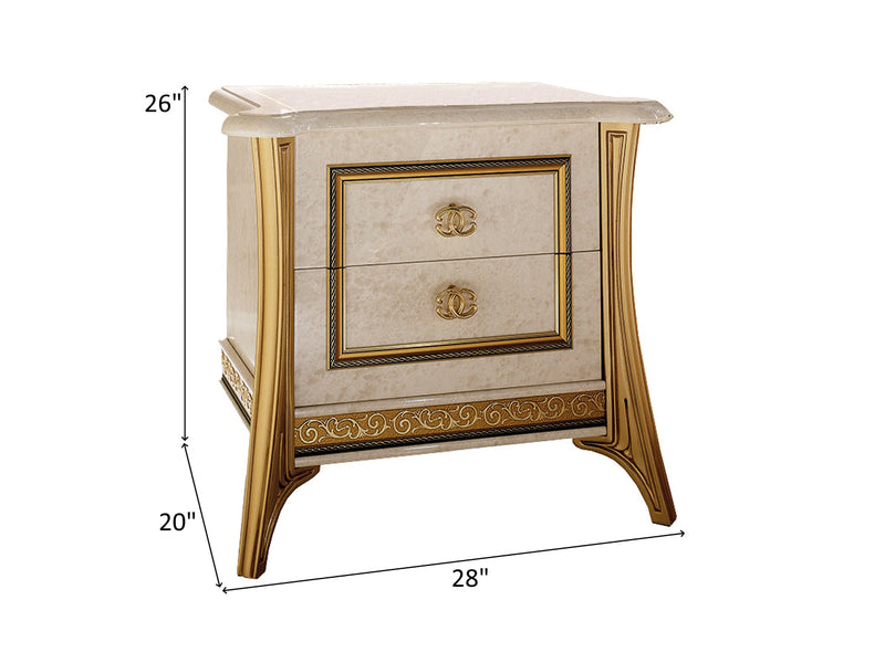 Melodia 26" Tall 2 Drawer Nightstand