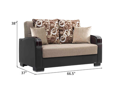 Mobimax 66.5" Wide Convertible Loveseat