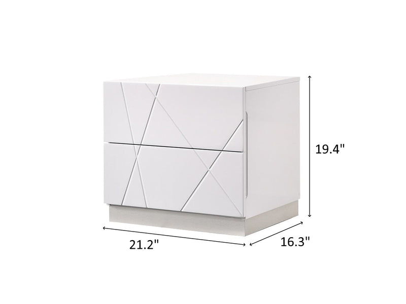 Naples 19.4" Tall 2 Drawer Nightstand