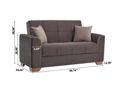 Dior 66.1" Wide Convertible Loveseat